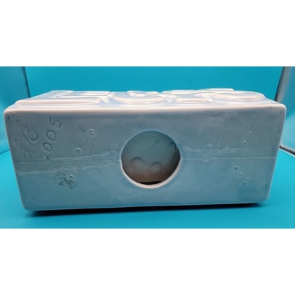 Ceramic Letter Holder Signed LB 2005 4½